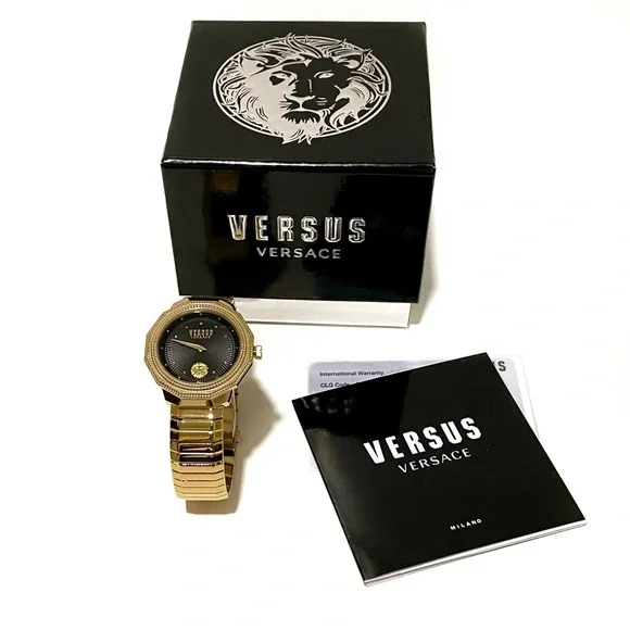 Versace Versus Versace Gold Studded Women’s Watch NWT - Picture 10 of 11
